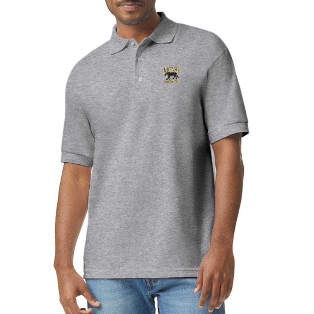 MPISD  Child Nutrition Gildan Unisex 50/50 Jersey Polo - heather gray