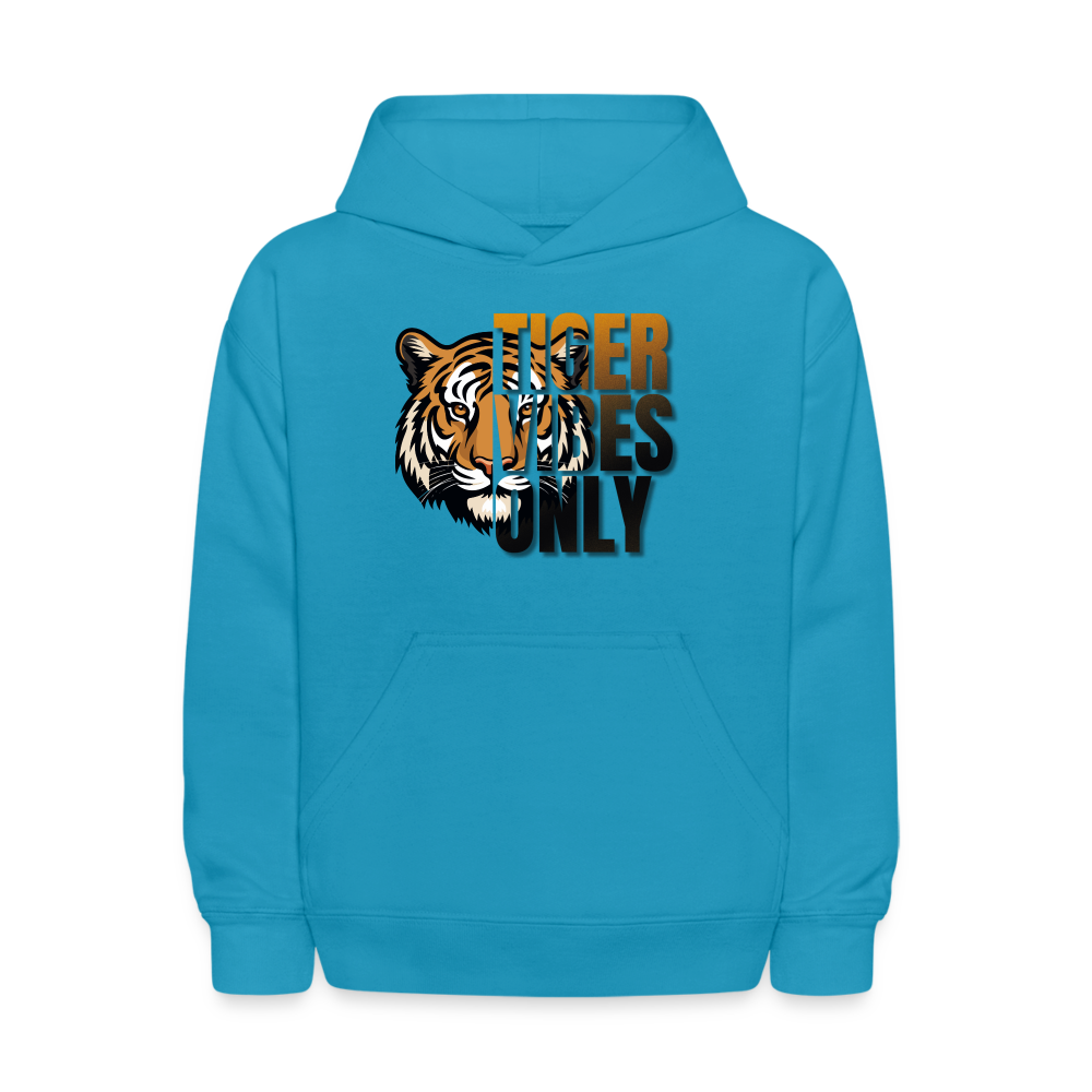 Kids' Tiger Vibes Only Hoodie - turquoise