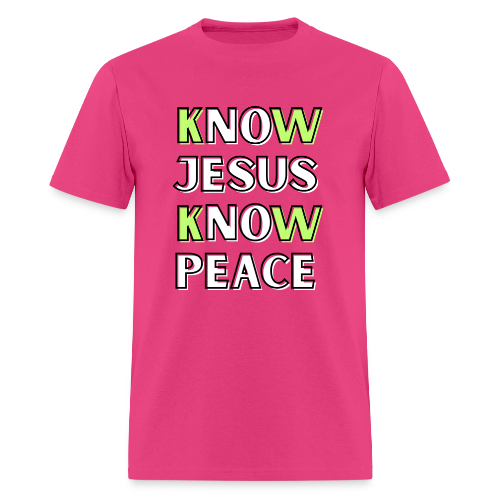 No Jesus No Peace T-Shirt | GILDAN 5000 - fuchsia
