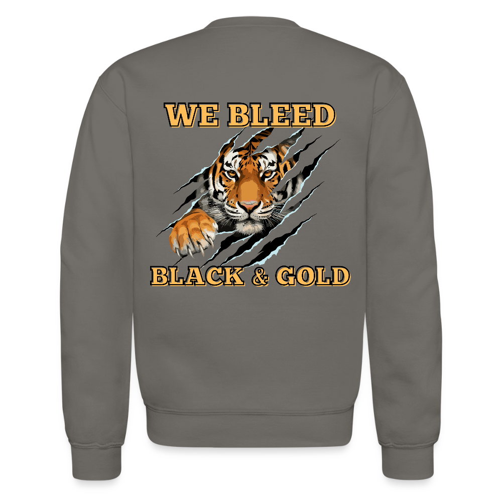 MP Tigers Bleed Black & Gold Crewneck Sweatshirt - asphalt gray