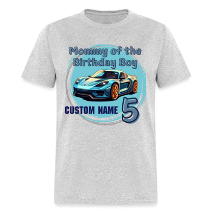Mommy of the Birthday Boy 5 Custom Classic T-Shirt - heather gray