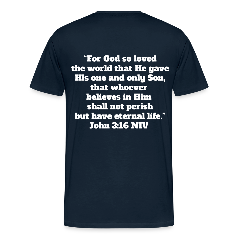 John 3:16 Premium Adult T-Shirt - deep navy
