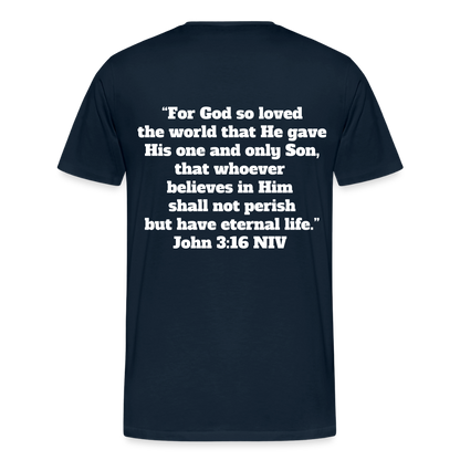 John 3:16 Premium Adult T-Shirt - deep navy