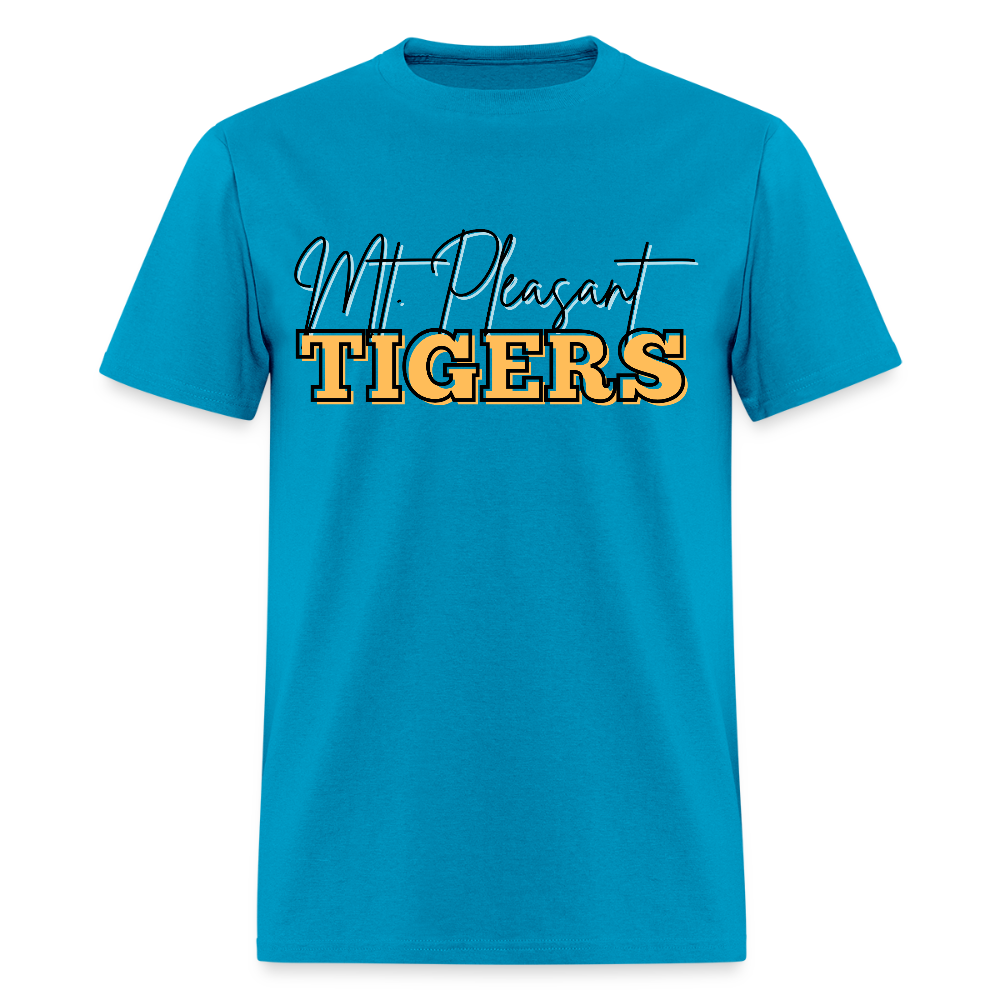 MP Tigers Bleed Black & Gold T-Shirt | GILDAN 5000 - turquoise