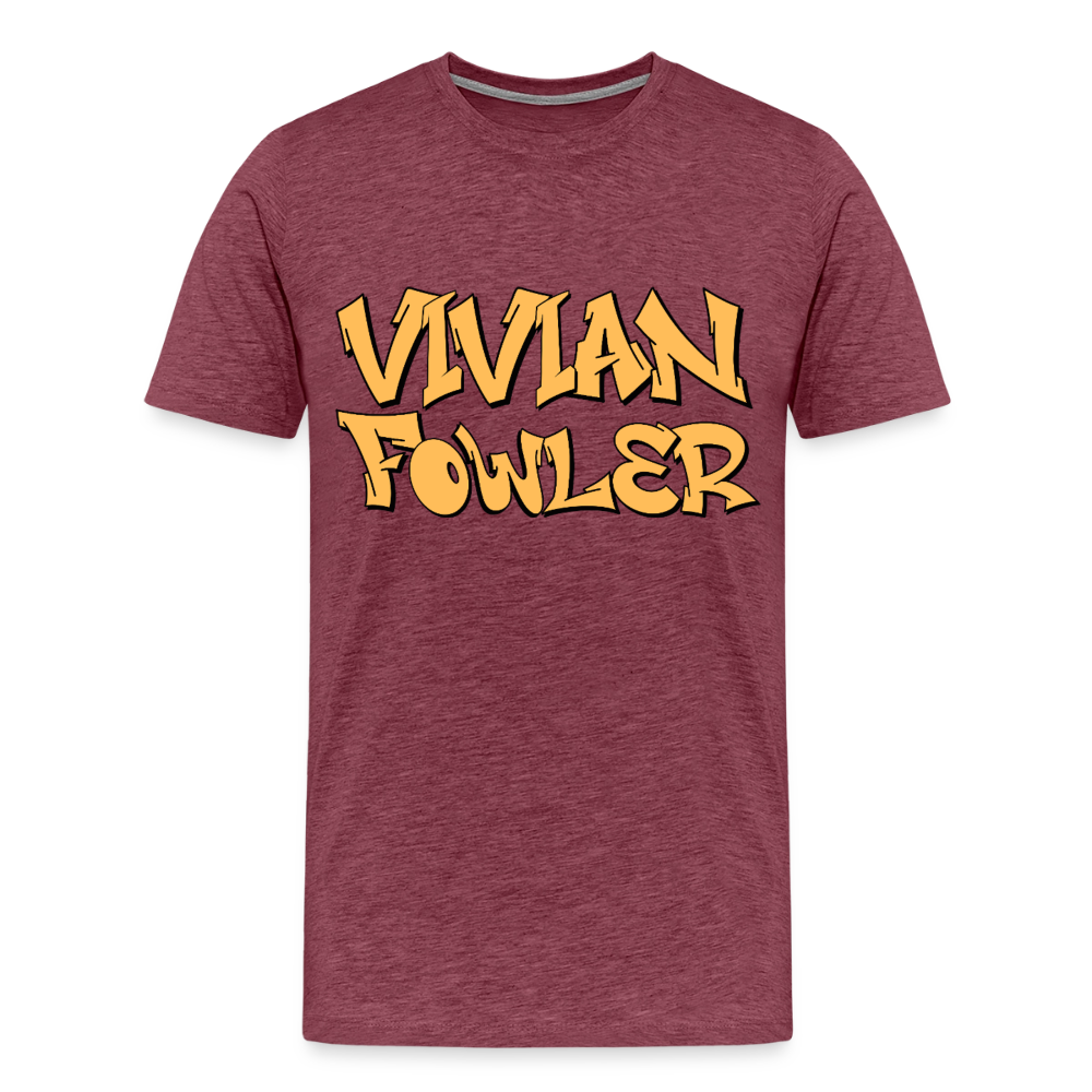 Vivian Fowler Graffiti Premium Adult T-Shirt - heather burgundy