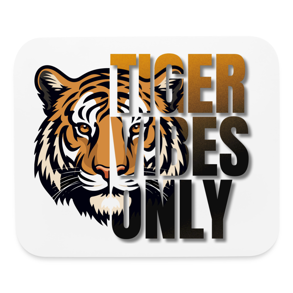Tiger Vibes Only Mouse pad Horizontal - white