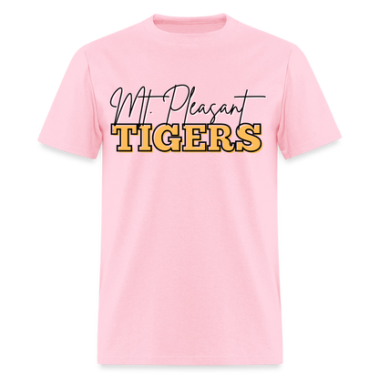 MP Bleed Black and Gold T-Shirt | GILDAN 5000 - pink