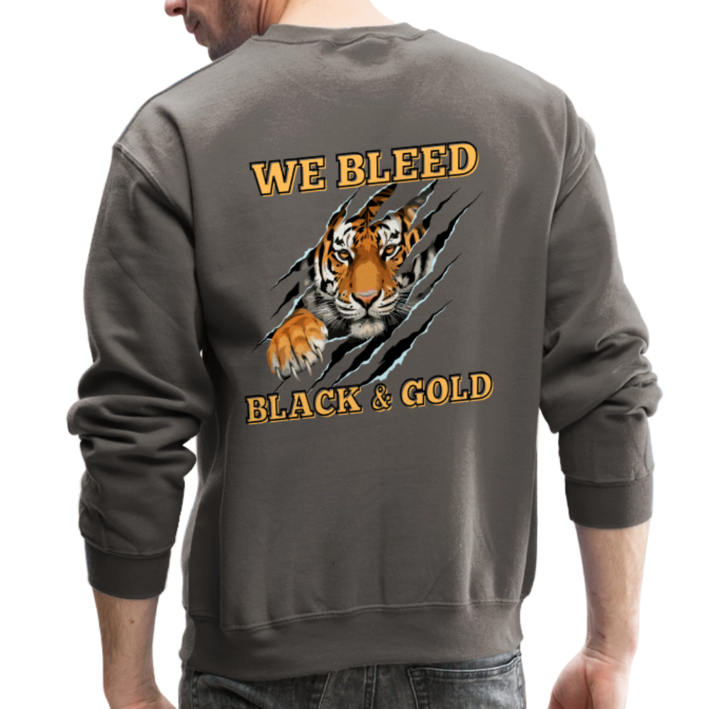 MP Tigers Bleed Black & Gold Crewneck Sweatshirt - asphalt gray