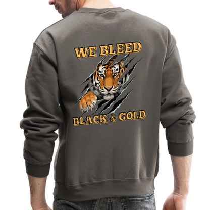 MP Tigers Bleed Black & Gold Crewneck Sweatshirt - asphalt gray