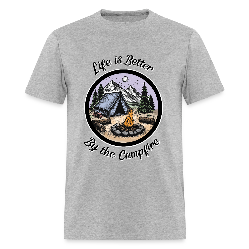 By The Campfire T-Shirt | GILDAN 5000 - heather gray