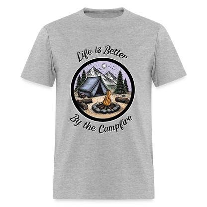 By The Campfire T-Shirt | GILDAN 5000 - heather gray