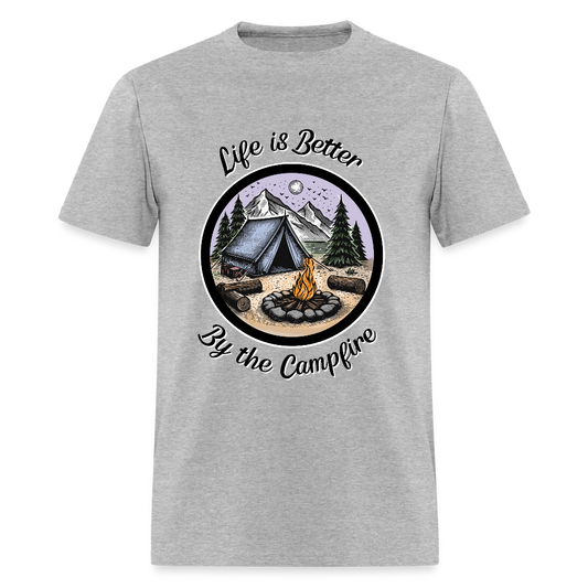 By The Campfire T-Shirt | GILDAN 5000 - heather gray