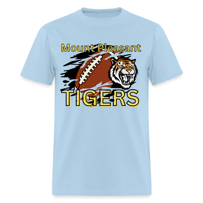 Mount Pleasant TIGERS Football T-Shirt | GILDAN 5000 - powder blue