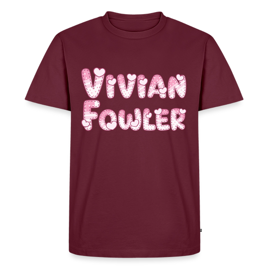 Vivian Fowler Hearts Premium Adult T-Shirt - burgundy