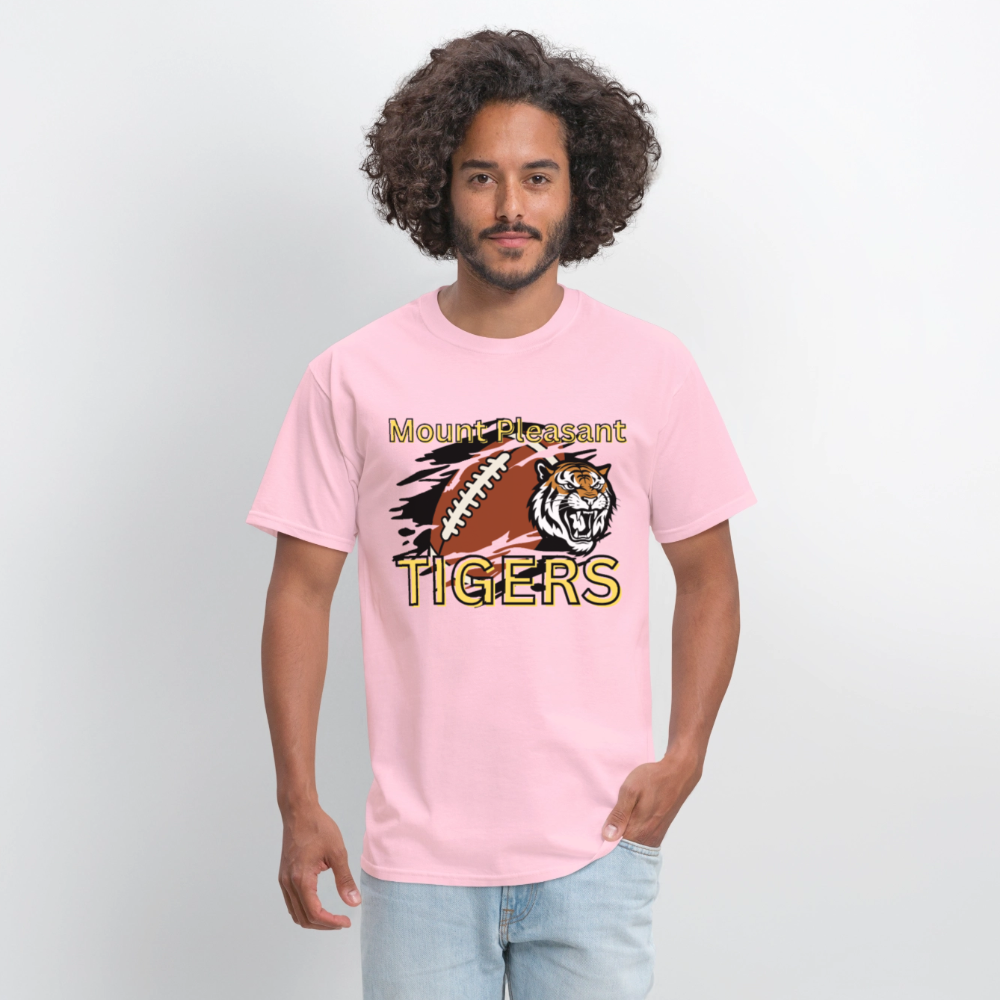 Mount Pleasant TIGERS Football T-Shirt | GILDAN 5000 - pink