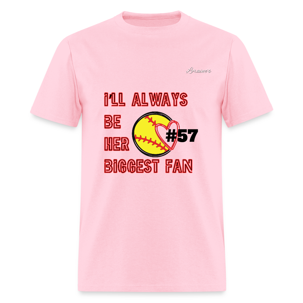 Customizable Her Biggest Fan Classic T-Shirt - pink