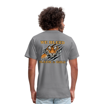 MP Tigers Bleed Black & Gold Unisex Jersey T-Shirt by Bella + Canvas - slate