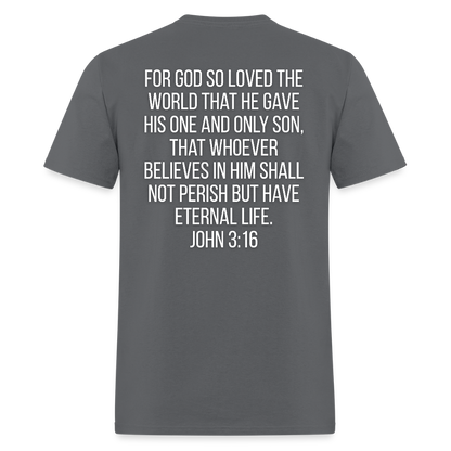 John 3:16 Classic T-Shirt - charcoal