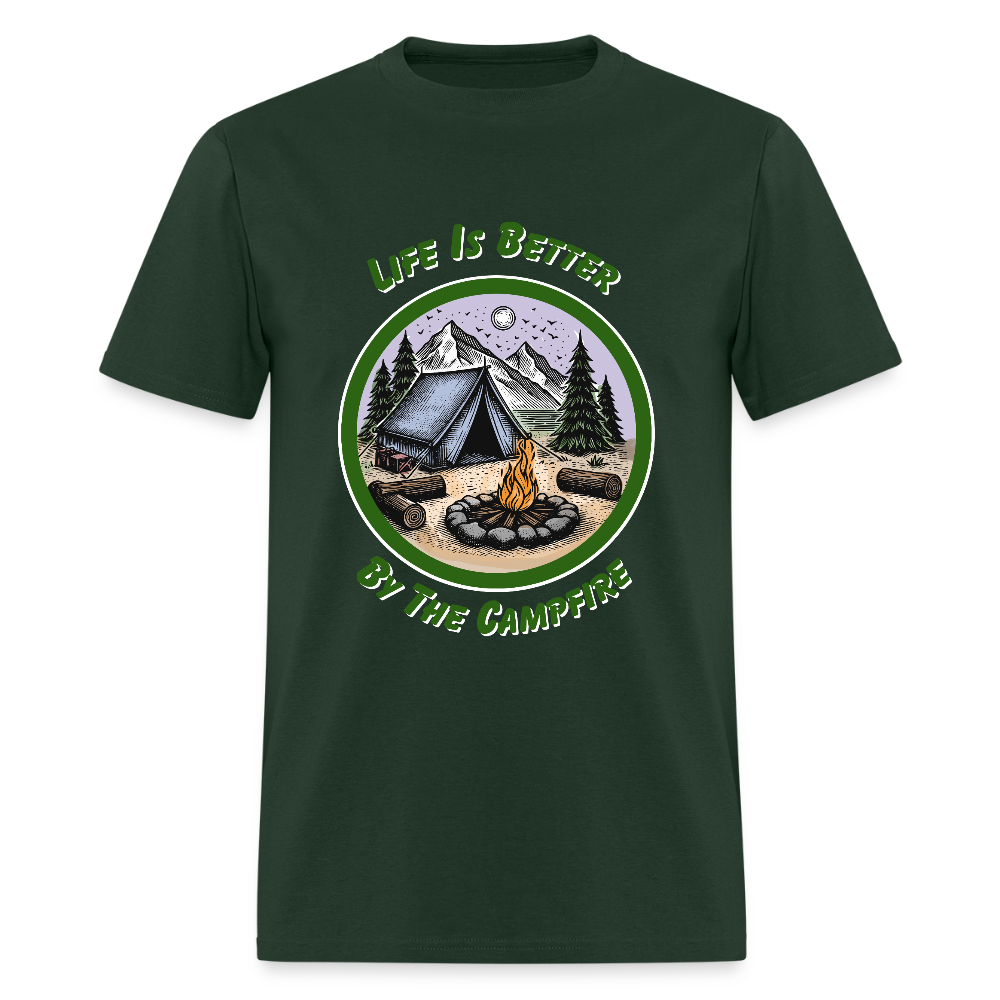 By the Campfire T-Shirt | GILDAN 5000 - forest green