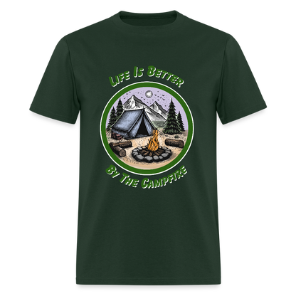By the Campfire T-Shirt | GILDAN 5000 - forest green
