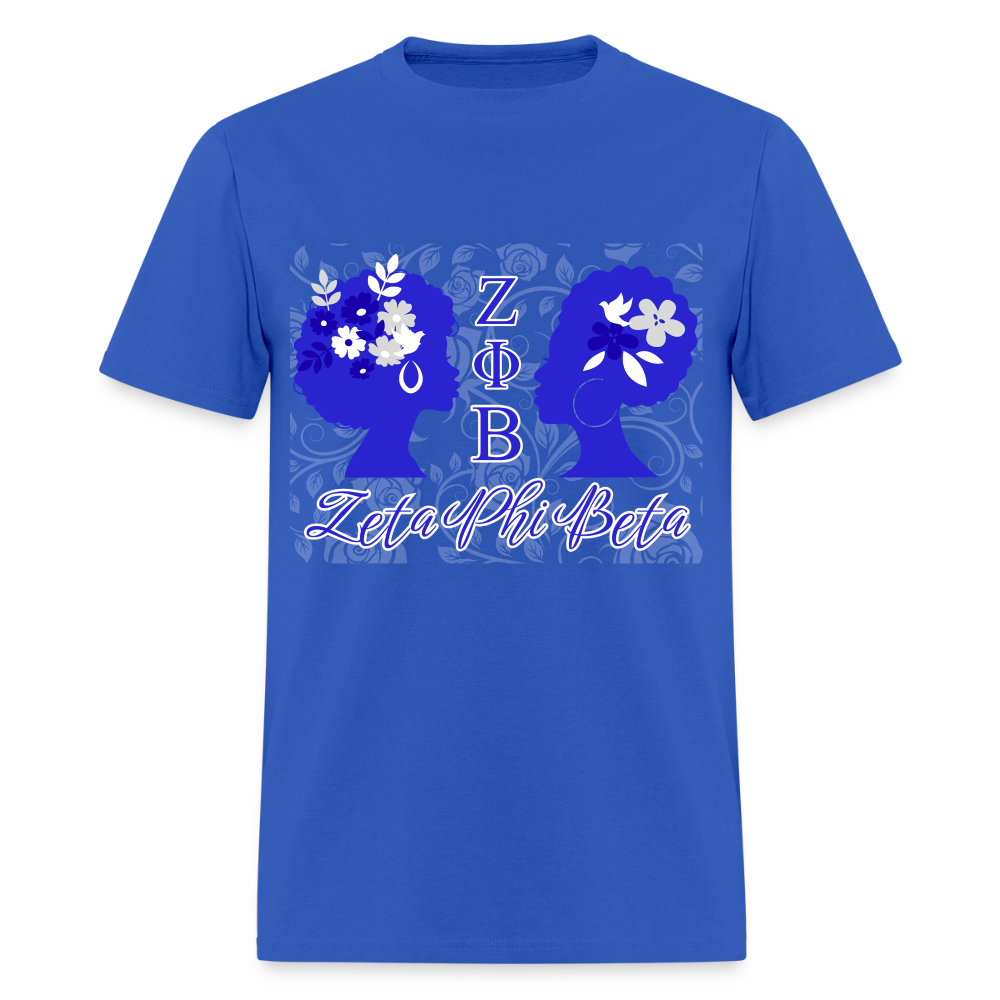 Customizable Zeta Phi Beta T-Shirt | GILDAN 5000 - royal blue