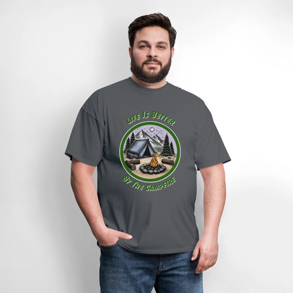By the Campfire T-Shirt | GILDAN 5000 - charcoal