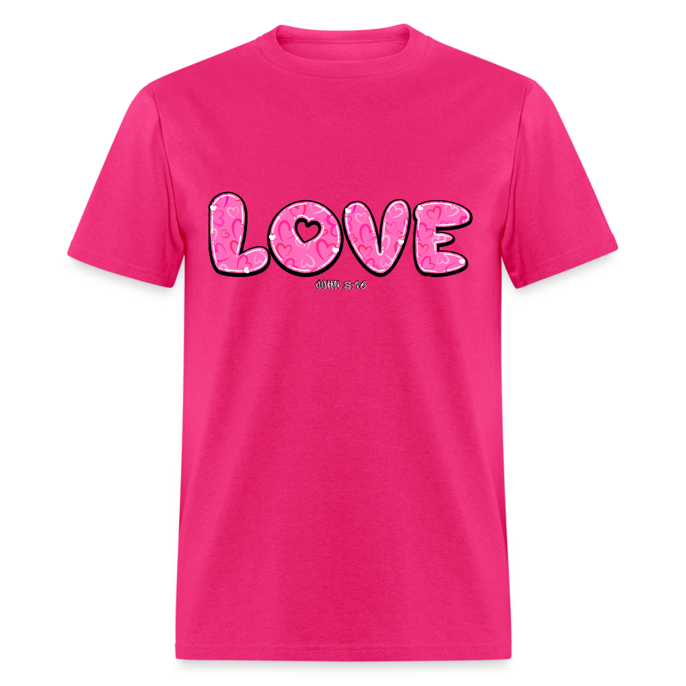 John 3:16 Pink Classic T-Shirt - fuchsia