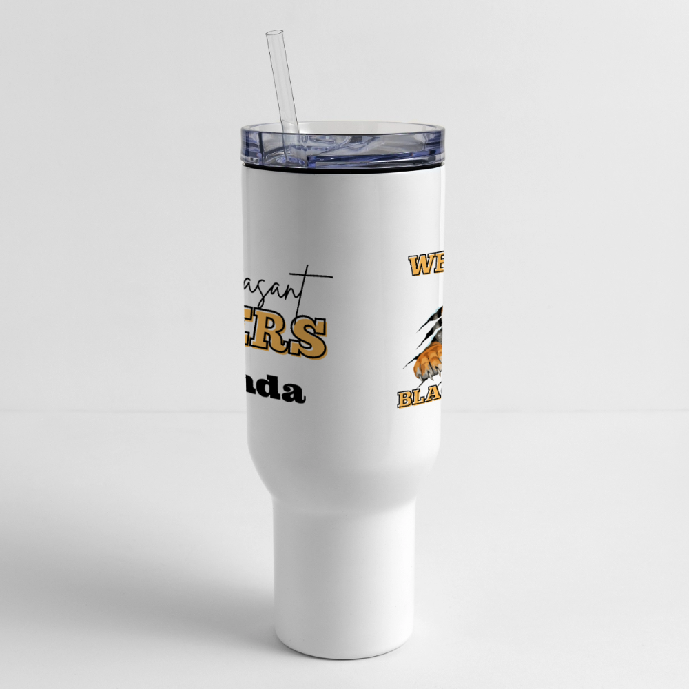 Customizable MP Tigers Bleed Black & Gold 40 oz Travel Tumbler - white