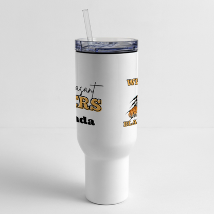 Customizable MP Tigers Bleed Black & Gold 40 oz Travel Tumbler - white