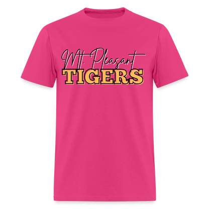 MP Tigers Bleed Black & Gold T-Shirt | GILDAN 5000 - fuchsia