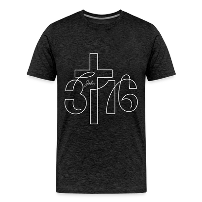 John 3:16 Premium Adult T-Shirt - charcoal grey