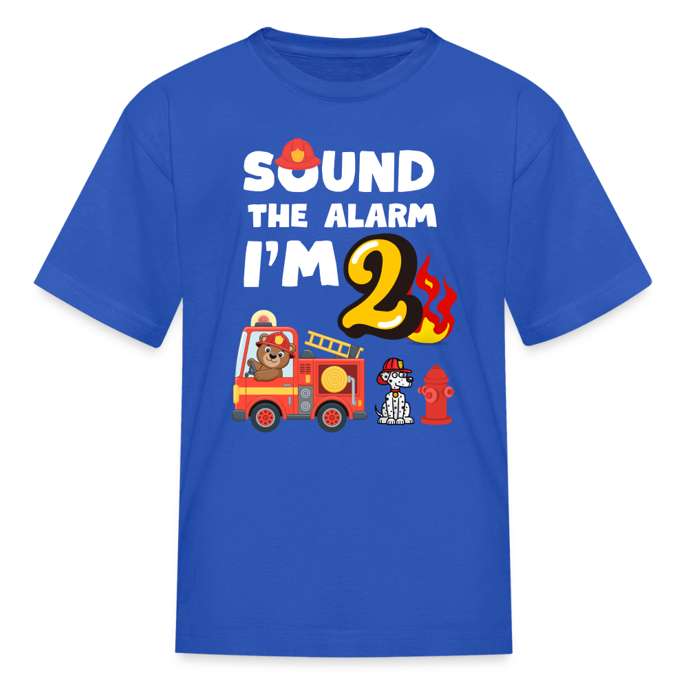 Sound the Alarm I'm 2 Kids' T-Shirt - royal blue