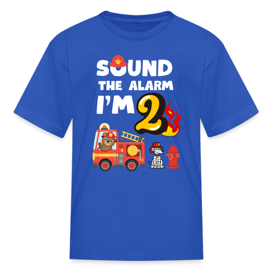Sound the Alarm I'm 2 Kids' T-Shirt - royal blue