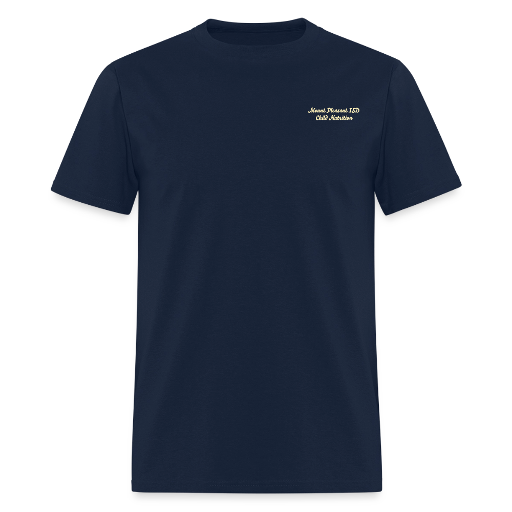 Peace Love Breakfast & Lunch Tiger T-Shirt | GILDAN 5000 - navy