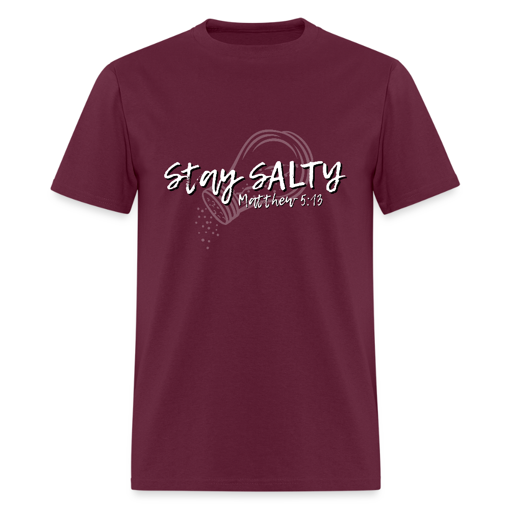 Stay Salty T Shirt - burgundy