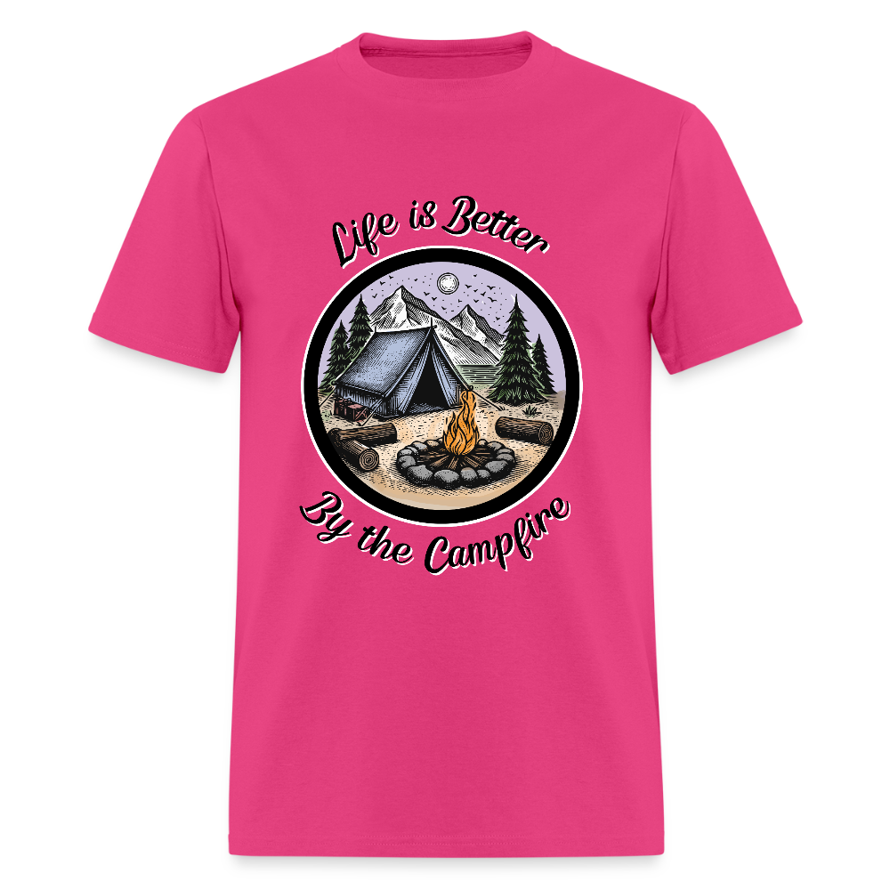 By The Campfire T-Shirt | GILDAN 5000 - fuchsia