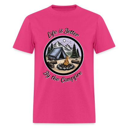 By The Campfire T-Shirt | GILDAN 5000 - fuchsia