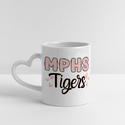 Customizable MPHS Fueling the GRRR Mug with Heart Handle - white