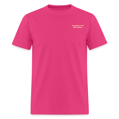 Customizable Peace Love Breakfast & Lunch T-Shirt | GILDAN 5000 - fuchsia
