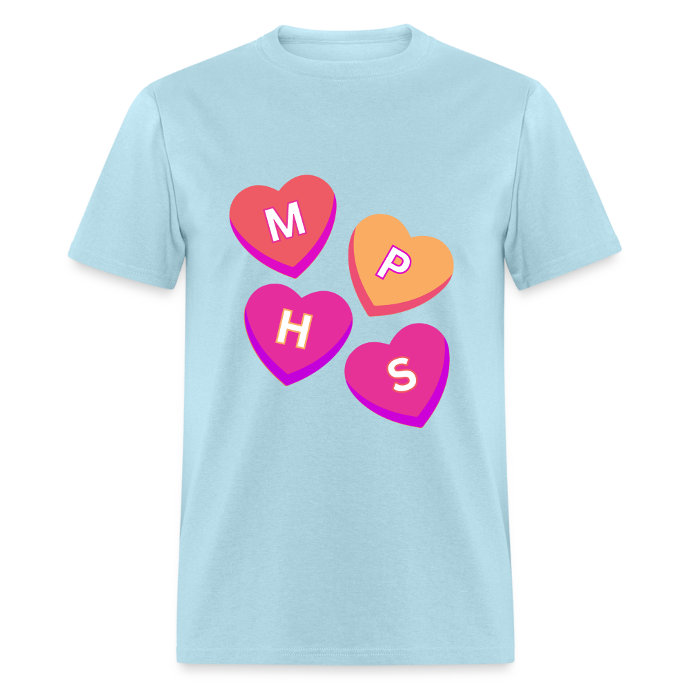 MPHS Convo Hearts Classic T-Shirt - powder blue