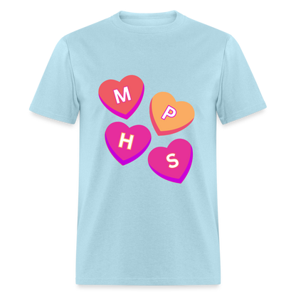 MPHS Convo Hearts Classic T-Shirt - powder blue