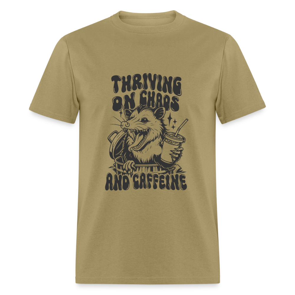 Chaos and Caffeine Classic T-Shirt - khaki