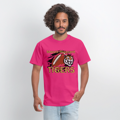 Mount Pleasant TIGERS Football T-Shirt | GILDAN 5000 - fuchsia