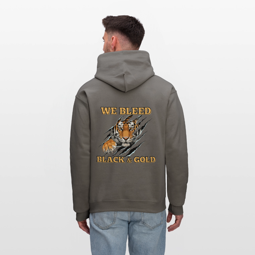 MP Tigers Bleed Black & Gold Men's Hoodie - asphalt gray