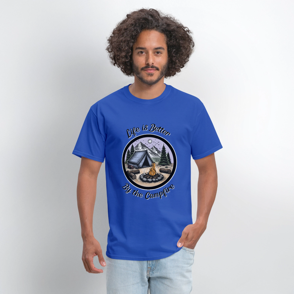 By The Campfire T-Shirt | GILDAN 5000 - royal blue