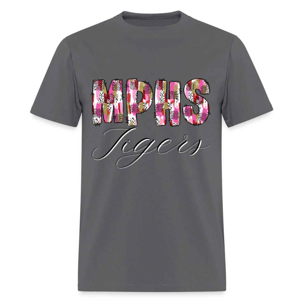 MPSH Tigers Patchwork T-Shirt | GILDAN 5000 - charcoal