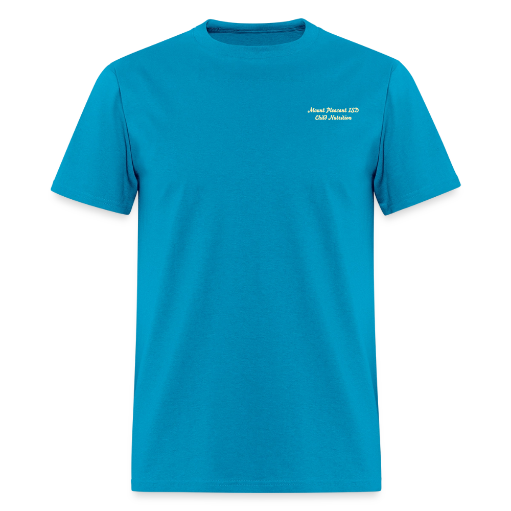 Peace Love Snacks Tigers T-Shirt | GILDAN 5000 - turquoise