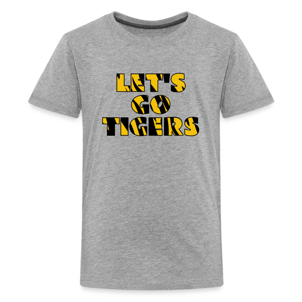 Lets Go Tigers Kids T-Shirt - heather gray