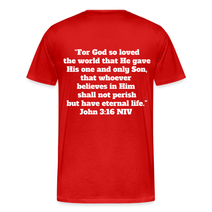 John 3:16 Premium Adult T-Shirt - red