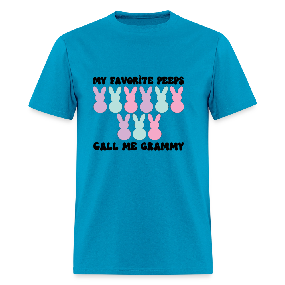 My Favorite Peeps Call Me Grammy T-Shirt | GILDAN 5000 - turquoise